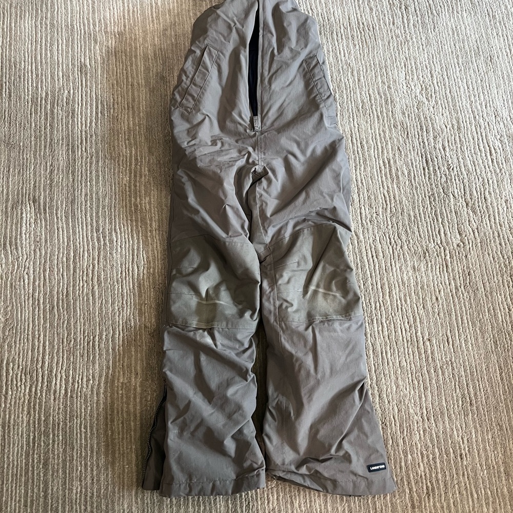 Lands' End Navy and Gray Winter Bib